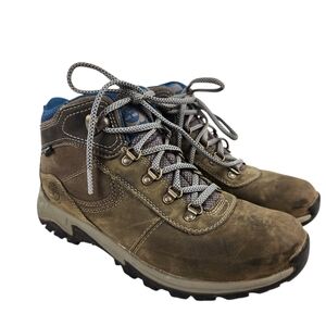 Timberland Mt. Maddsen Mid Waterproof Leather Brown Hiking Boots Womens Size 7.5